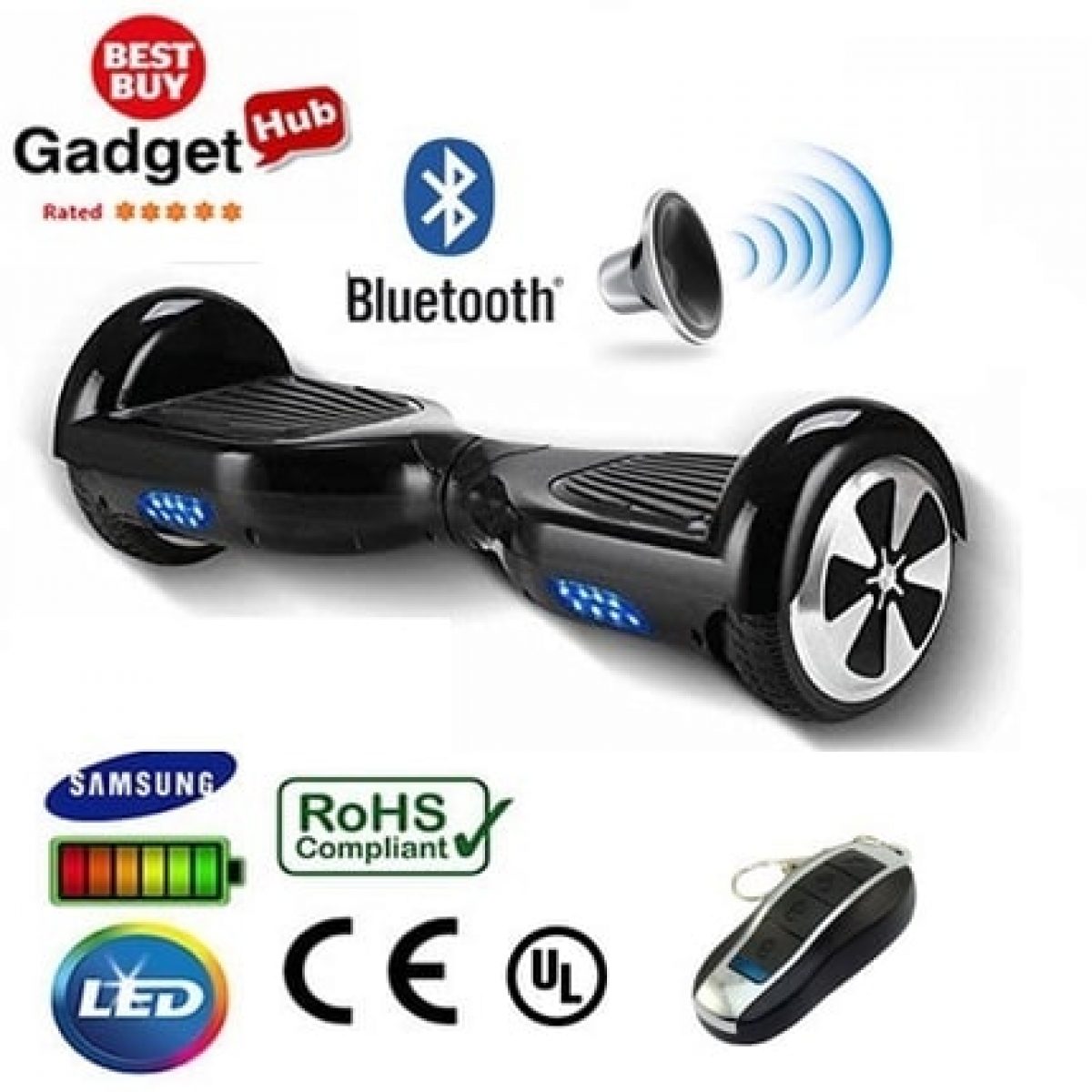Windgoo N1 Black Bluetooth Hoverboard Segway - Hoverboard Store